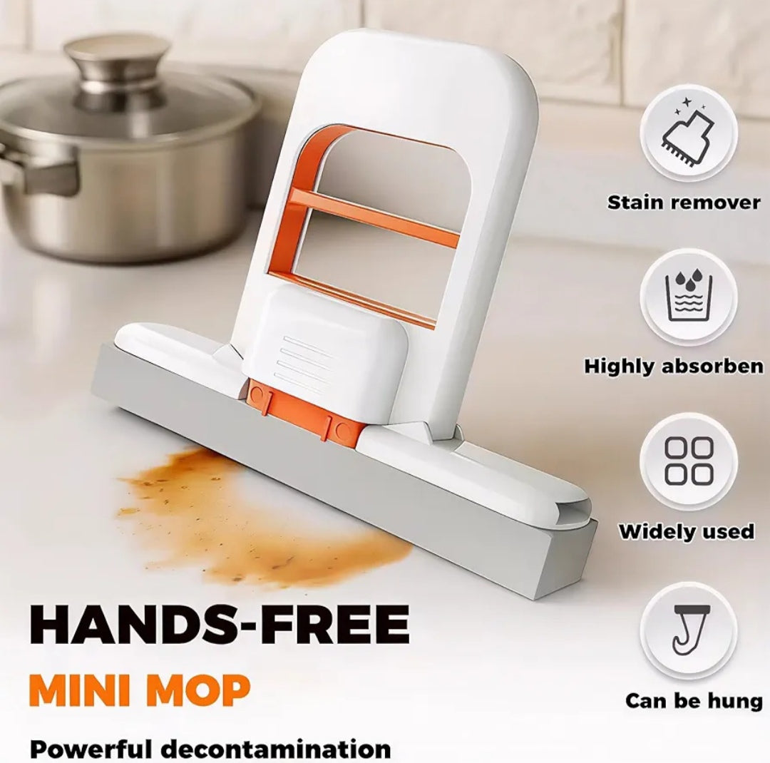 Hands-Free Mini Mop Powerful Stain Remover | Highly Absorbent Sponge Cleaner